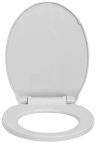 vidaXL Κάλυμμα Λεκάνης με Soft Close &amp;amp; Quick Release Οβάλ Ανοιχτό Γκρι