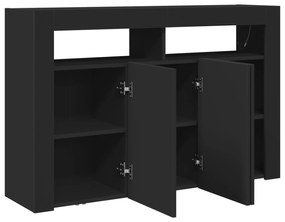 vidaXL Σαλονιού Μαύρο Ξύλο μηχανής 116 x 30 x 75 εκ Σαλονιού Ορθογώνιο
