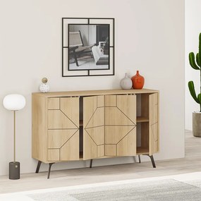 Μπουφές Dune Megapap χρώμα sapphire oak 123x35x77,4εκ.