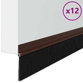 vidaXL Αυτοκόλλητες σφραγίδες πόρτας 12 pcs Καφέ 100 cm