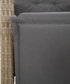 vidaXL Σετ Τραπεζαρίας Κήπου 7 τεμ. Μικτό Μπεζ Συνθ. Ρατάν &amp; Μαξιλάρια