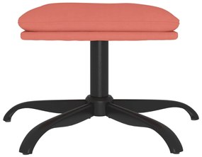 vidaXL Υποπόδιο Ροζ 60x60x36 εκ. Βελούδινο