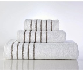 Πετσέτα Border Stripes Beige Down Town Hand 30x50cm Bamboo, Cotton