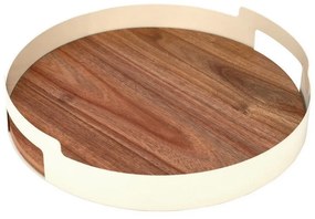 Δίσκος Σερβιρίσματος Allure 01-24901 30cm Ivory Estia Metal,Wood