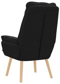 vidaXL Χαλαρωτική Πολυθρόνα Μαύρο 69 x 74 x 93 εκ. ύφασμα