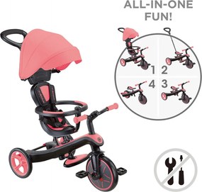 Globber Τρίκυκλο Trike Explorer 4in1 Coral Pink