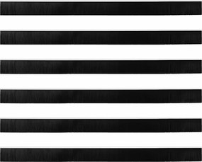 vidaXL Σφραγίδες πόρτας με βούρτσες που προσαρτώνται 6 pcs Λευκό