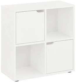 Βιβλιοθήκη Bookel pakoworld σε λευκή απόχρωση 59.6x27.5x60.4εκ