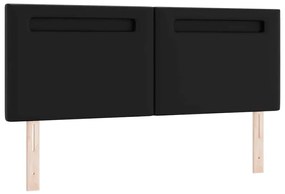 vidaXL Κεφαλάρι Επιτοίχιο με κεφαλάρι Μαύρο 144 cm PVC