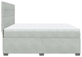 ΚΡΕΒΑΤΙ BOXSPRING ΜΕ ΣΤΡΩΜΑ ΑΝΟΙΧΤΟ ΓΚΡΙ 200X200 ΕΚ. ΒΕΛΟΥΔΙΝΟ 3291002