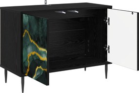 vidaXL Ντουλάπι TV WIJHE 69 x 33 x 50,5 εκ. Μαύρη Δρυς