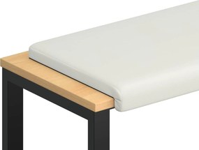 vidaXL Μαξιλάρι πάγκου Τεχνητό Δέρμα Λευκό Βάθος 35 εκ.