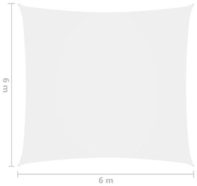 Πανί Σκίασης Τετράγωνο Λευκό 6 x 6 μ. από Ύφασμα Oxford - Λευκό
