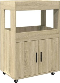 vidaXL Τρόλεϊ Μπαρ Sonoma Δρυς 60x39,5x89 εκ. Επεξ. Ξύλο