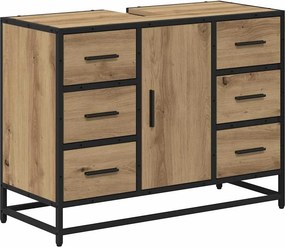 vidaXL Σετ Επίπλων Μπάνιου 4 τεμ. Artisan Oak Επεξεργασμένο Ξύλο