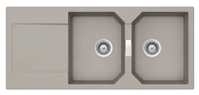 Schock Cristalite Manhattan Concrete Beton Ένθετος Νεροχύτης 116x51cm