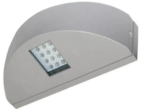 Απλίκα Φωτιστικό Τοίχου LED 1,6W Ημικύκλιο Διπλής Κατεύθυνσης ΙΡ54 Θερμό Φως 22x9 Lumen-9-70156600-Γκρι 9-70156600