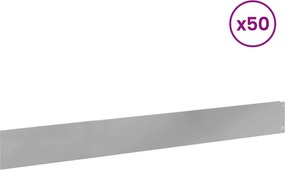 VidaXL Περίγραμμα γκαζόν 50 τμχ. 100 x 12 cm Γαλβανισμένος Χάλυβας