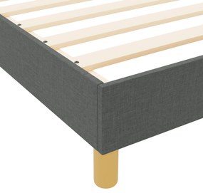 vidaXL Κρεβάτι Σκελετός Σκούρο Γκρι 90x190 εκ. Ύφασμα