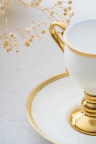 Stewehome Σετ πορσελάνινα φλιτζάνια καφέ για 2 άτομα Λευκό