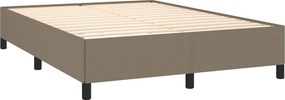 vidaXL Κρεβάτι Boxspring με Στρώμα Taupe 140x200 εκ. Υφασμάτινο