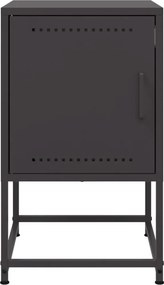 vidaXL Κομοδίνα 2 τεμ. Μαύρα 36x39x60,5 εκ. Χάλυβα