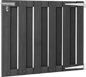 vidaXL Πόρτα Φράχτη Γκρι 100 x 80 εκ. από WPC