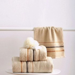 Πετσέτα Timothy Cream Sb Home Προσώπου 50x90cm 100% Cotton