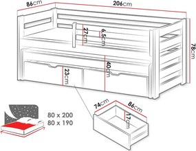 Κρεβάτι παιδικό Senso-Fusiko-80 x 200