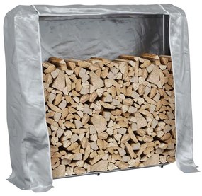 Ράφι για καυσόξυλα με κάλυμμα βροχής 150x25x150 cm