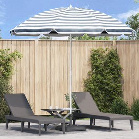 vidaXL Παράσολα Παραλίας Μπλε 263 x 263 x 272 εκ. Πολυεστέρας, Μέταλλο