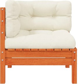 vidaXL Patio Sofa Καφέ ξύλο πεύκου