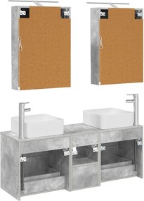 vidaXL Σετ Επίπλων Μπάνιου 5 pcs Γκρι Σκυροδέματος