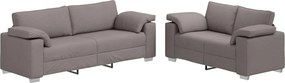 vidaXL Καναπές 2 pcs Taupe 219 x 80 x 82 εκ ύφασμα