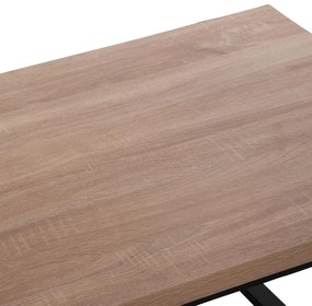 Τραπεζάκι σαλονιού SHABEN C9585.03 MDF Σονόμα με Μαύρη Μεταλλική Βάση 120x56X45Yεκ. 120x56x45 εκ.