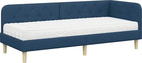 vidaXL Κρεβάτι Γωνίας Μπλε 80 x 200 cm ύφασμα