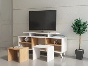 TV Unit Kutay - White, Teak White
Teak