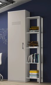 Insi Ugo Βιβλιοθήκη - Ντουλάπα 86x42x200εκ. Moon Grey - White  0161.GM26