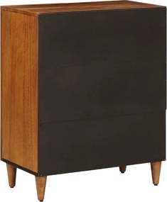 vidaXL Πλαϊνό γραφείο 60 x 33 x 75 cm Στερεό ξύλο μάνγκο Καρυδιά