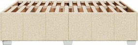 vidaXL Σκελετός Κρεβατιού Χωρίς Στρώμα Κρεμ 140x200 εκ.Υφασμάτινο