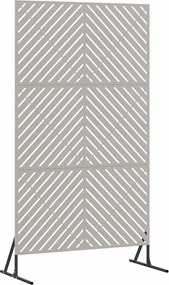 vidaXL Οθόνη Ιδιωτικότητας Γκρι 100 x 50 x 180 εκ. Ατσάλι