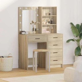 vidaXL Τραπέζι περιποίησης με συρτάρι 2 pcs Καφέ 50 x 41 x 135 εκ