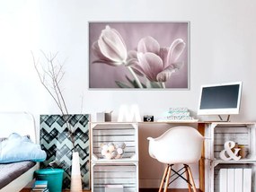 Αφίσα - Pastel Tulips I - 90x60 - Χρυσό - Με πασπαρτού