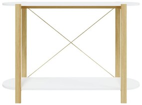 Τραπέζι Κονσόλα Λευκό 110 x 38 x 75 εκ. από Επεξεργασμένο Ξύλο - Λευκό