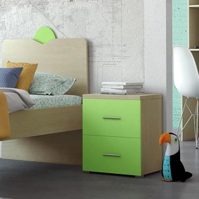 Κομοδίνο Παιδικό Νο. 7 50x48x34 Oak-Green  SARRIS812316