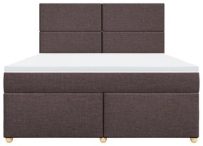 ΚΡΕΒΑΤΙ BOXSPRING ΜΕ ΣΤΡΩΜΑ ΣΚΟΥΡΟ ΚΑΦΕ 180X200 ΕΚ ΥΦΑΣΜΑΤΙΝΟ 3291355