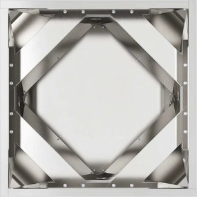 vidaXL Γλάστρα Ασημί 40 x 40 x 40 cm Ανοξείδωτο ατσάλι