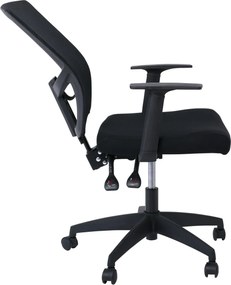 BF2910 Πολυθρόνα Γραφείου Μαύρο Mesh - Ύφασμα Μαύρο   1τμχ