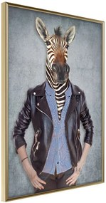 Αφίσα - Animal Alter Ego: Zebra - 20x30 - Χρυσό - Χωρίς πασπαρτού