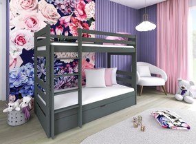 AYA 80x180 graphite bunk bed Lano Furniture